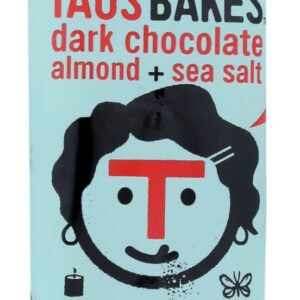 TAOS BAKES: Dark Chocolate Almond Sea Salt Bar, 1.8 oz
