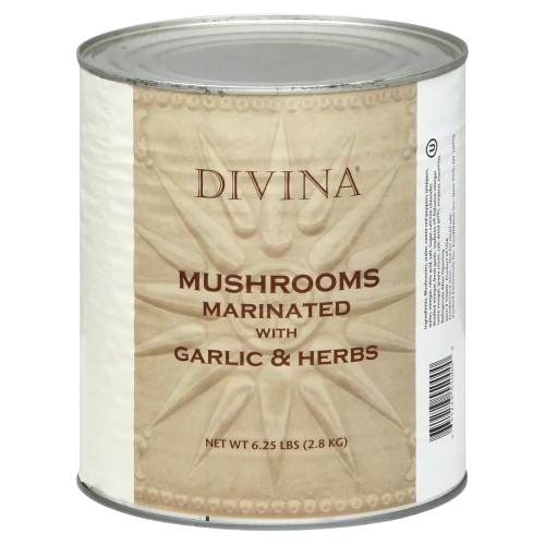 DIVINA: Mushrooms Marinated With Garlic & Herbs, 6.25 lb