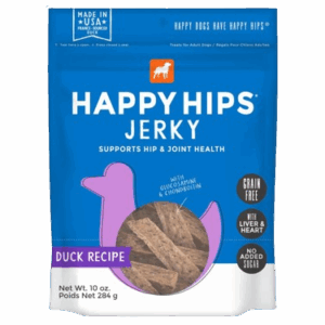 HAPPY HIPS: Duck Jerky Dog Treats, 10 oz