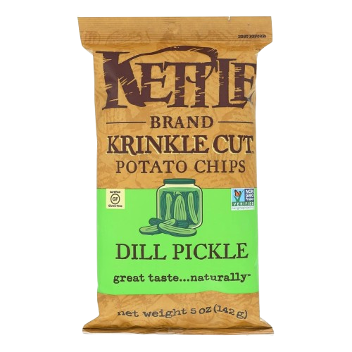 KETTLE FOODS: Krinkle Cut Dill Pickle Potato Chips, 5 oz