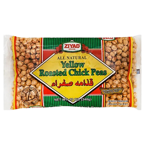 ZIYAD: Yellow Roasted Chick Peas, 12 oz