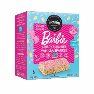 HEALTHY CRUNCH: Barbie Vanilla Sparkle Crispy Squares, 4.68 oz