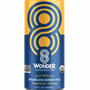 8TH WONDER: Sparkling Green Tea Passionfruit Ginseng Gut Health, 12 fo