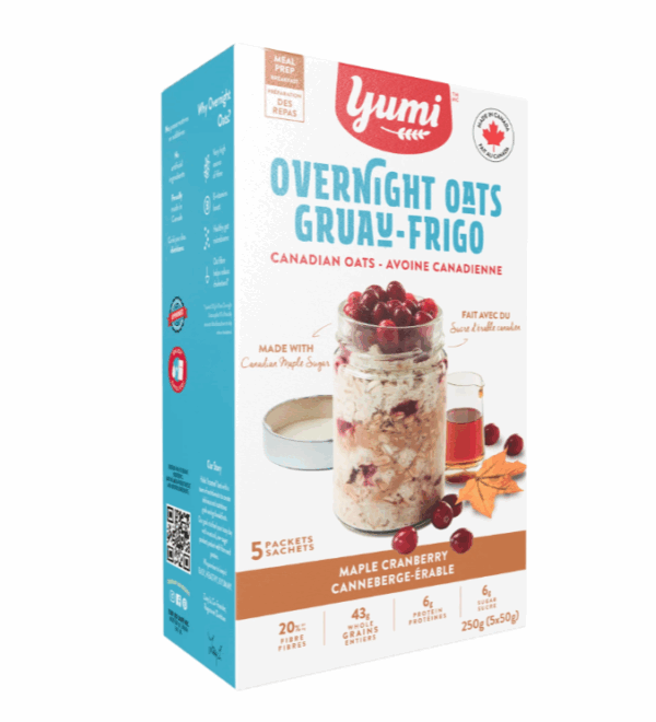 YUMI: Maple Cranberry Overnight Oats, 8.8 oz
