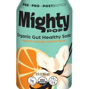MIGHTY POP: Orange Vanilla Soda, 12 fo