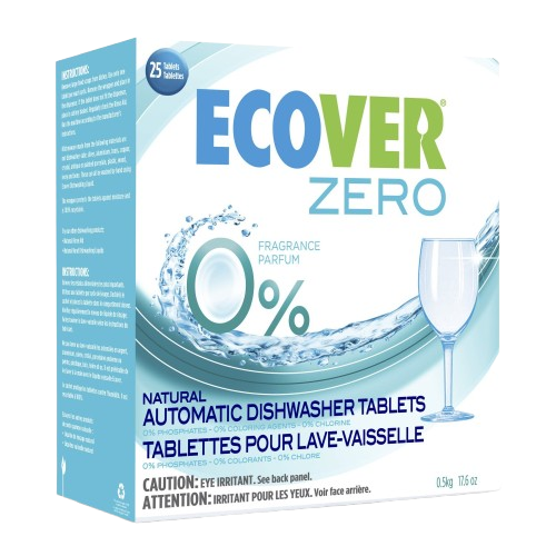ECOVER: Zero All In One Dishwasher Tablets Zero Fragrance, 17.6 oz