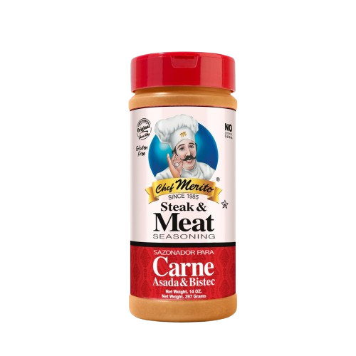 CHEF MERITO: Carne Asada and Bistec Steak and Meat Seasoning, 14 oz