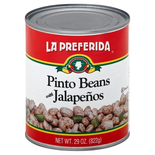 LA PREFERIDA: Pinto Beans with Jalapenos, 29 oz