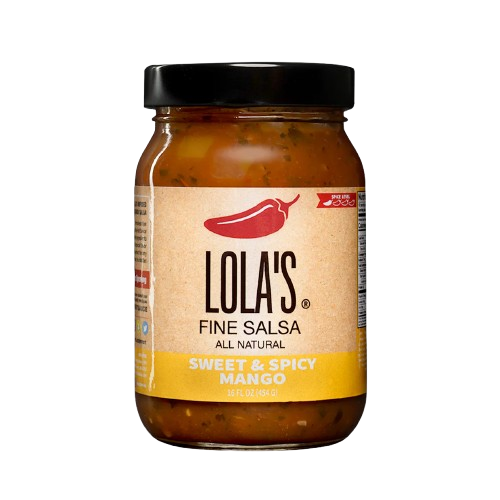 LOLAS FINE HOT SAUCE: Sweet and Spicy Mango Salsa, 16 fo