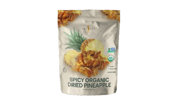 AMPHORA: Organic Spicy Soft Dried Pineapple, 3 oz