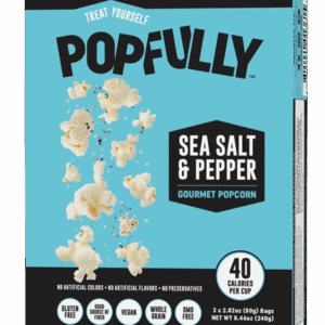 POPFULLY: Sea Salt and Pepper Microwave Popcorn, 8.46 oz