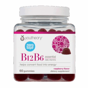 YOUTHEORY: Vitamin B12B6 Gummy Raspberry, 60 pc