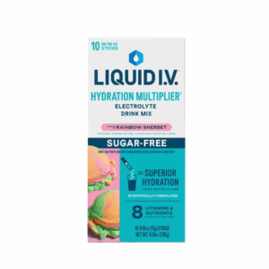 LIQUID IV: Hydration Multiplier Sugar Free Rainbow Sherbet 10Ct, 4.58 oz