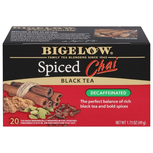 BIGELOW: Spiced Chai Decaf Black Tea 20Bg, 1.73 oz
