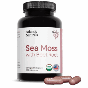 ATLANTIC NATURALS: Organic Sea Moss With Beet Root Capsules, 120 vc