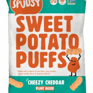 SPUDSY: Vegan Cheezy Cheddar Sweet Potato Puffs, 4 oz