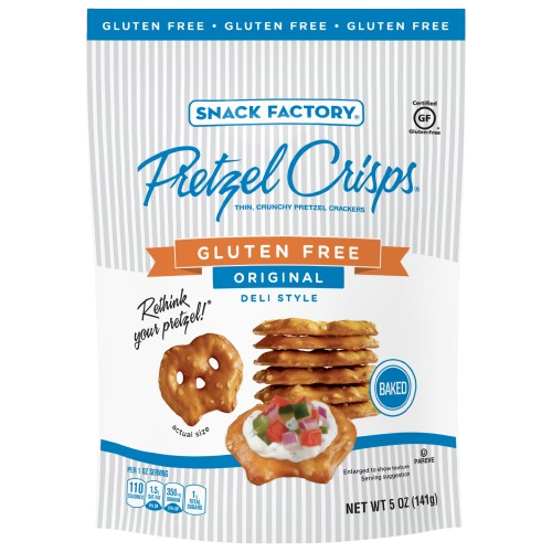 SNACK FACTORY: Gluten Free Original Pretzel Crisps, 5 oz