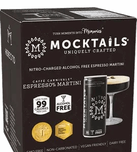 MOCKTAIL ALCOHOL FREE COCKTAIL: Caffe Carnivale Espresso Martini Nitro Cans, 27.2 fo
