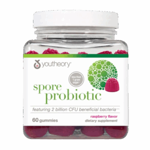 YOUTHEORY: Spore Probiotic Gummy Raspberry, 60 pc
