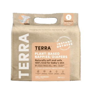 TERRA ORGANICS: Size 1 Diapers Newborn, 24 pk