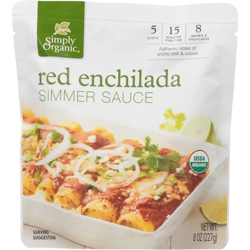 SIMPLY ORGANIC: Red Enchilada Simmer Sauce, 8 oz