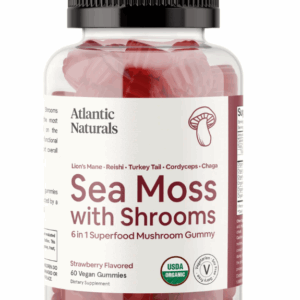 ATLANTIC NATURALS: Sea Moss With Shrooms 6 in 1 Gummy, 60 pc