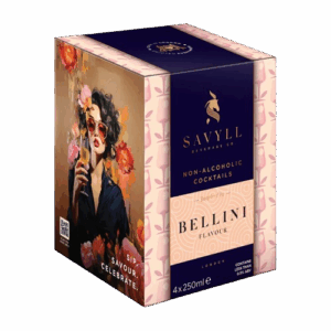 SAVYLL: Non Alcoholic Bellini 4Pk, 34 fo