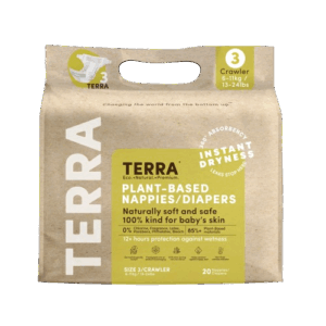 TERRA ORGANICS: Size 3 Diapers Crawler, 20 ea