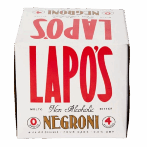 LAPOS: Non Alcoholic Negroni Canned Cocktail 4pk, 32 fo