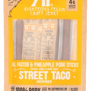 RIGHTEOUS FELON CRAFT JERKY: Street Taco Pork Stick 6Pk, 6 oz