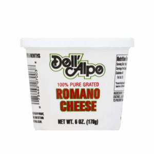 DELL ALPE: Pure Grated Romano Cheese, 6 oz