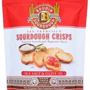 BOUDIN SOURDOUGH: Sourdough Crisps Sea Salt Olive Oil, 6 oz
