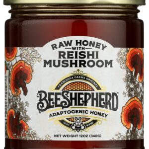 BEE SHEPHERD: Reishi Mushroom Raw Honey, 12 oz