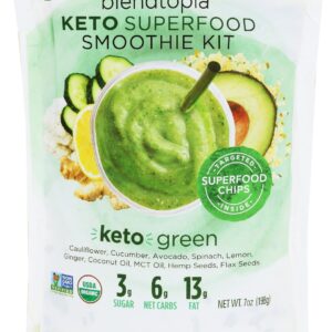BLENDTOPIA: Keto Green Smoothie Kit, 7 oz