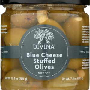 DIVINA: Blue Cheese Stuffed Olives, 7.8 oz