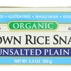 EDWARD & SONS: Organic Unsalted Plain Brown Rice Snaps, 3.5 oz