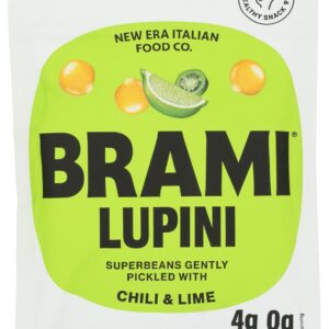 BRAMI LUPINI SNACK: Chili and Lime Beans, 5.3 oz