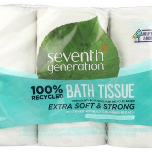 SEVENTH GENERATION: 100 Percent Recycled Bathroom Tissue 2ply 12Pk, 1 ea