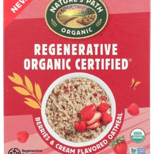 NATURES PATH: Regenerative Organic Certified Berries and Cream Oatmeal, 8 oz