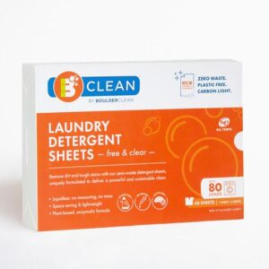 BOULDER CLEAN: Free And Clear Laundry Detergent Sheets, 40 ct