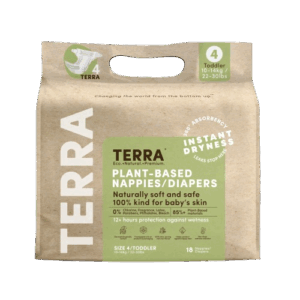 TERRA ORGANICS: Size 4 Diapers Toddler, 18 ea