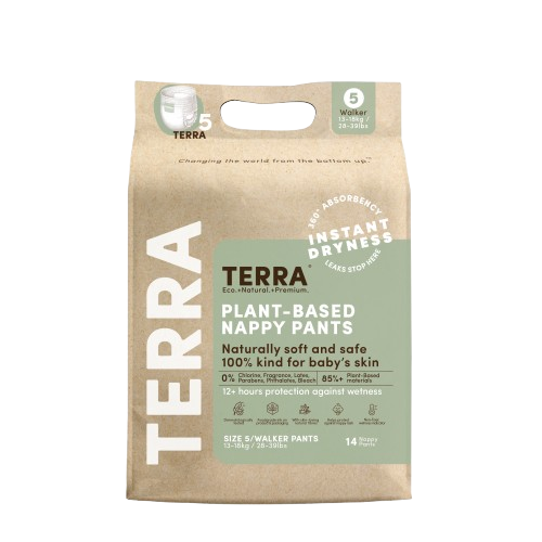 TERRA ORGANICS: Size 5 Training Pants Walker, 14 ea