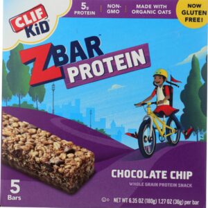 CLIF KID: Chocolate Chip ZBar Protein 5Ct, 6.35 oz