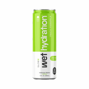 WET HYDRATION: Peach Pineapple Aloe Vera Wellness Water, 12 fl oz