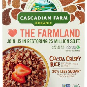 CASCADIAN FARM: Cocoa Crispy Rice Cereal, 12 oz