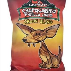 2 GRINGOS CHUPACABRA: Cajun Blend Tortilla Chips, 10 oz