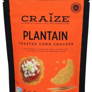 CRAIZE: Plantain Toasted Corn Crackers, 1.75 oz