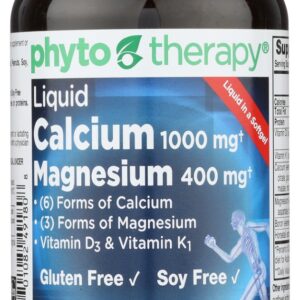 PHYTO THERAPY: Liquid Calcium With Magnesium, 180 sg
