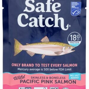 SAFECATCH: Wild Pacific Pink Salmon No Salt Added Pouch, 3 oz