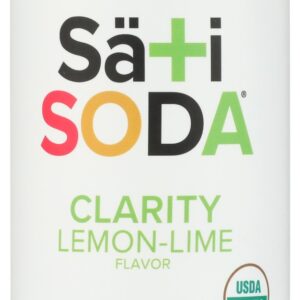 SATI SODA: Organic Clarity Lemon Lime Soda, 12 fl oz
